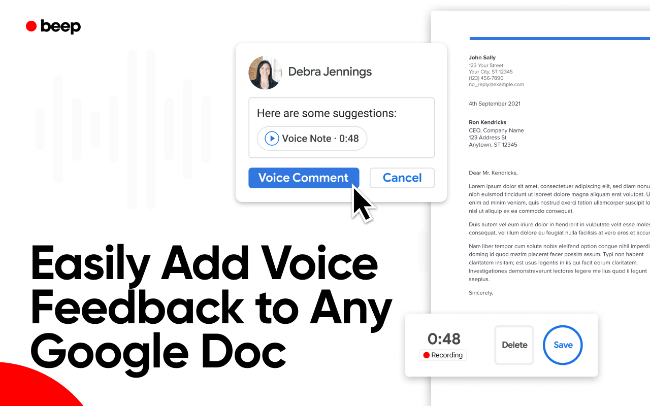 Record Voice Comments in Google Docs - Beep截图3