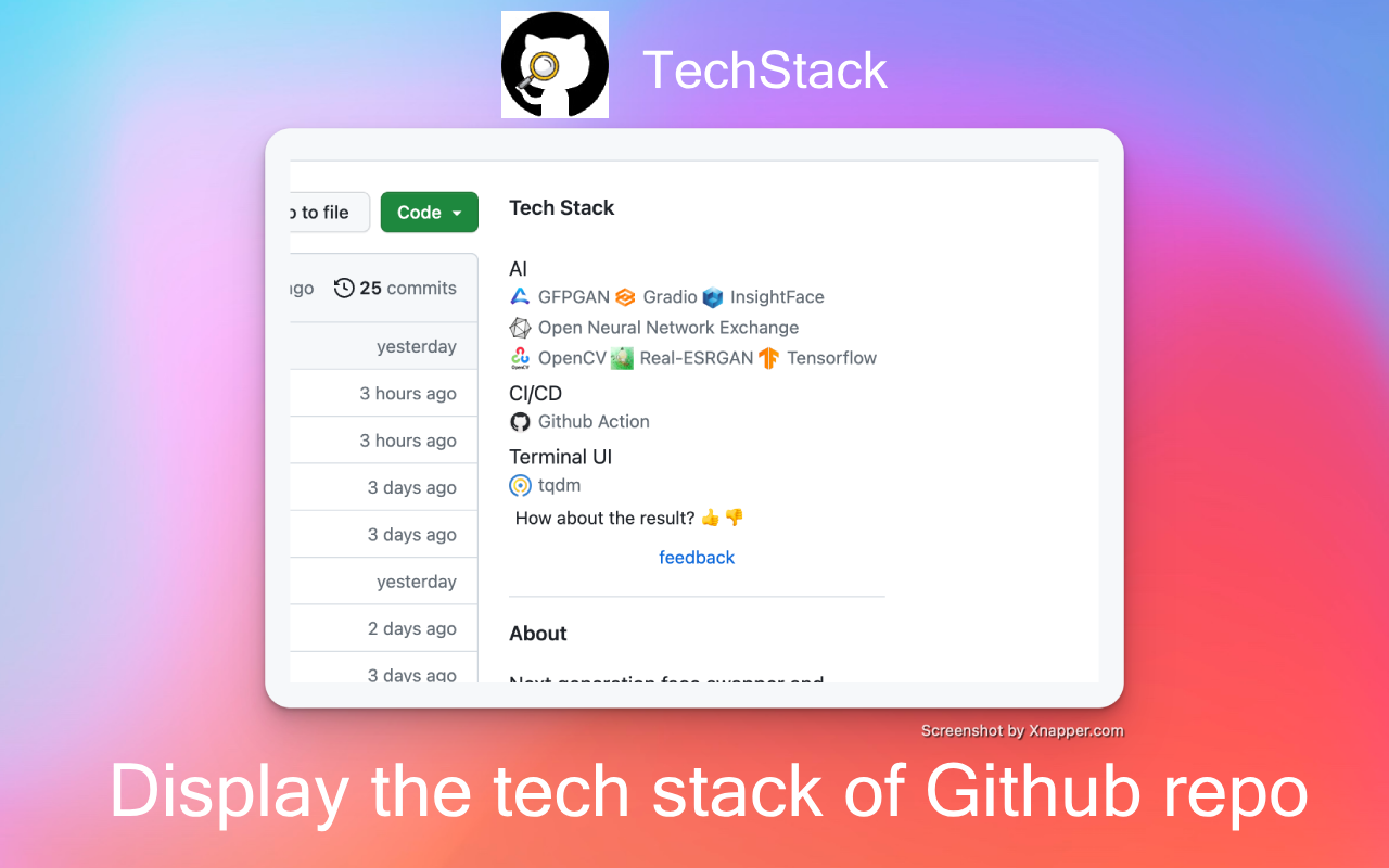 TechStack: Show Github Repo Tech Stack截图2