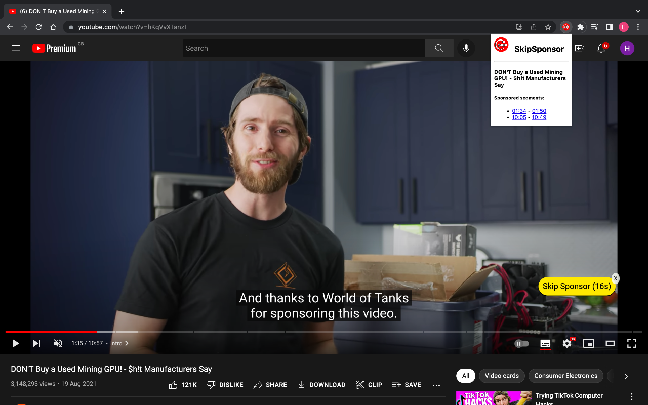 SkipSponsor - YouTube sponsor detection截图1
