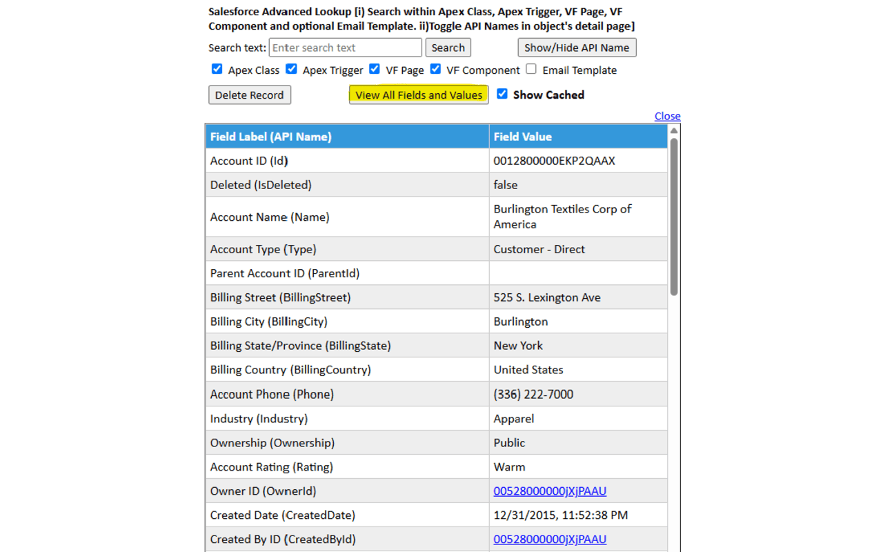 Salesforce Advanced Search & Record Details截图1