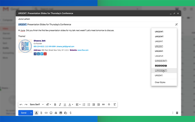 Formatted Email Subject Lines by cloudHQ截图3