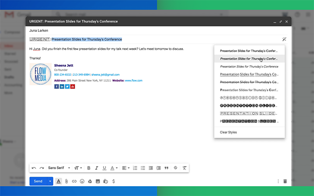 Formatted Email Subject Lines by cloudHQ截图4
