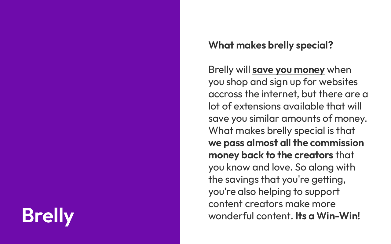 Brelly: Save money, support creators截图1