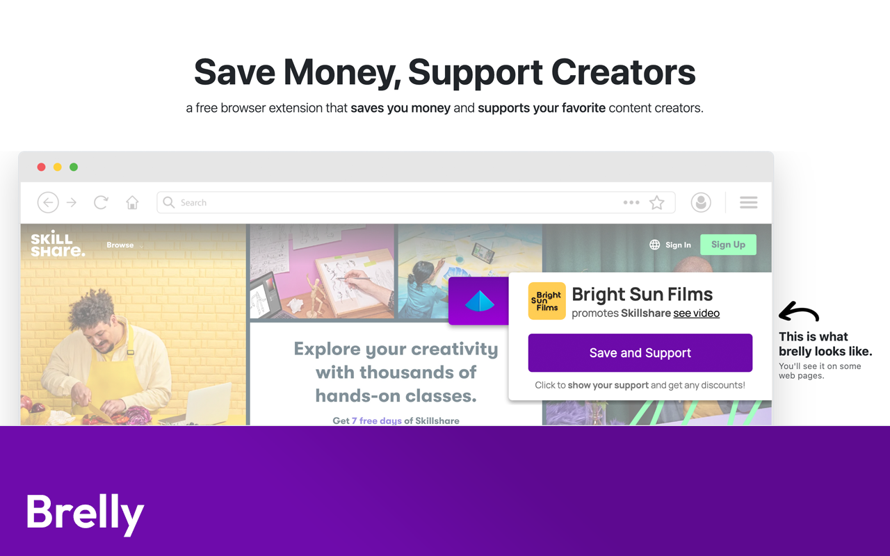 Brelly: Save money, support creators截图2