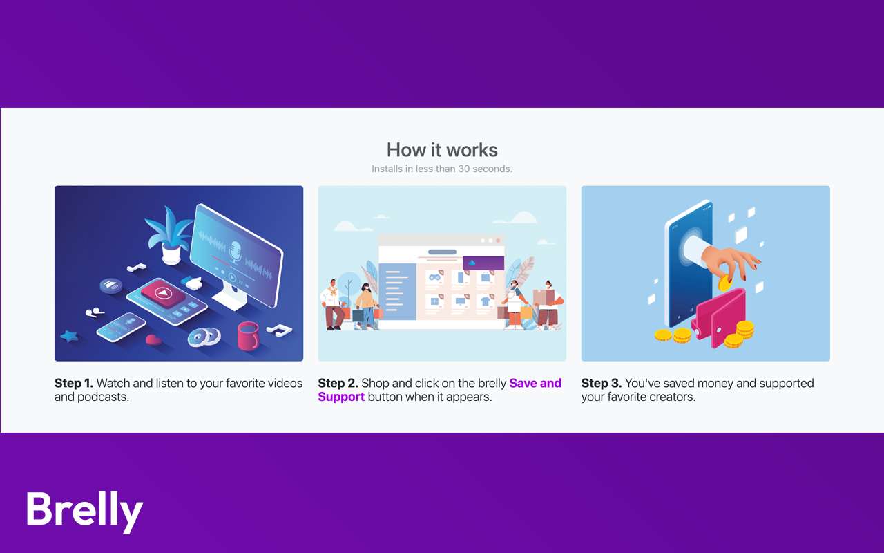 Brelly: Save money, support creators截图3