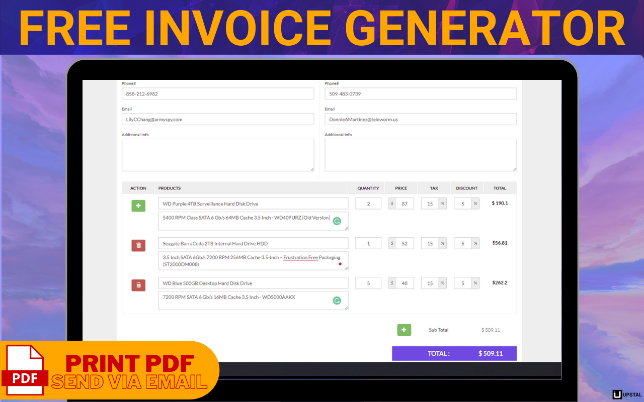 Free Invoice Generator - InvoiceStal截图2