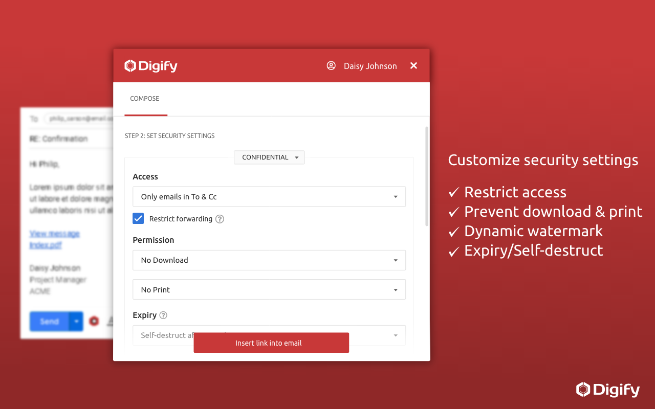 Digify for Gmail: Encrypt, track, and unsend截图3