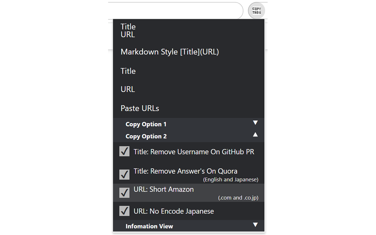 Copy Tabs Title URL截图2