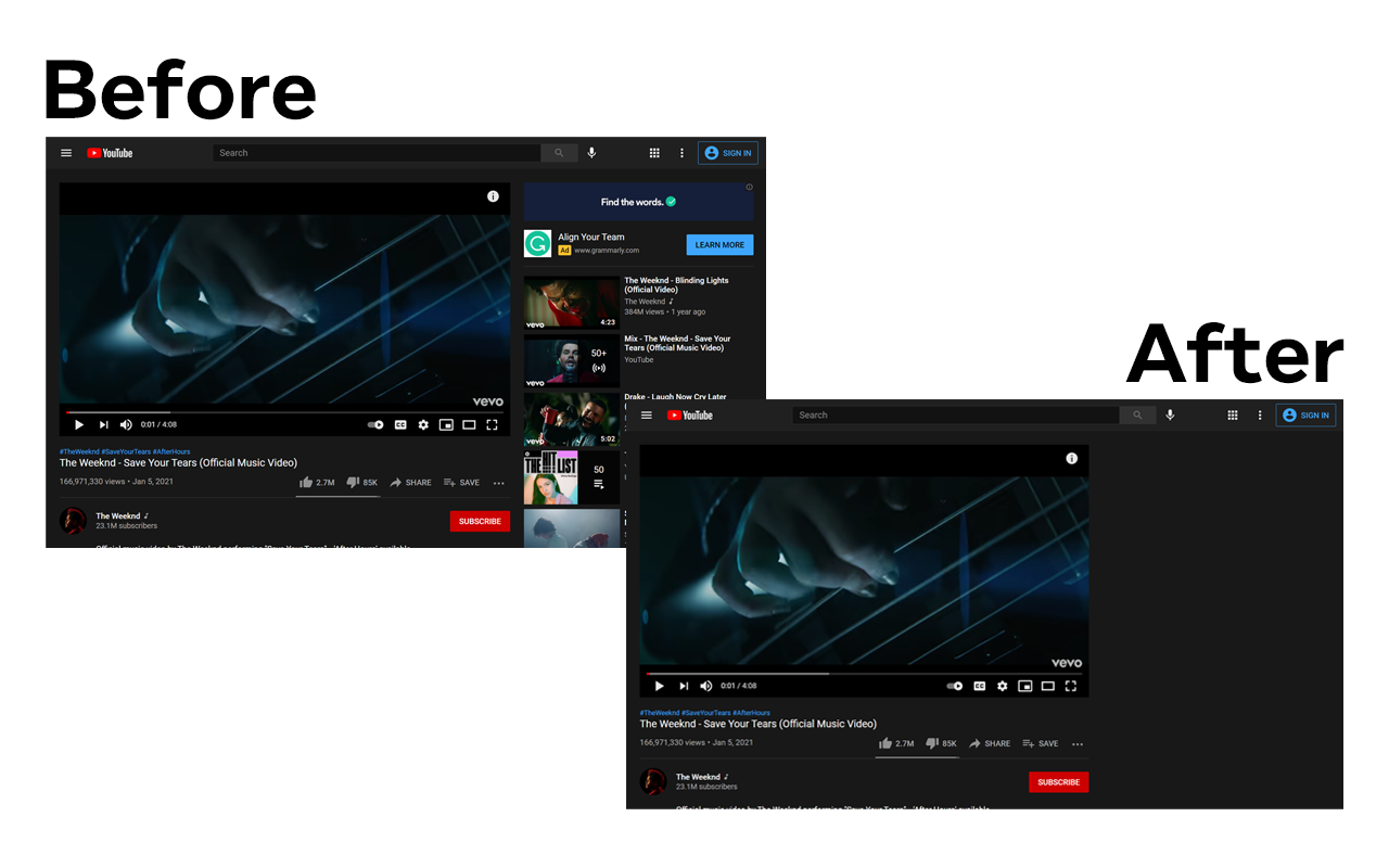 Block YouTube Feed - Homepage, Sidebar Videos截图3