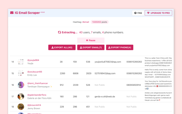 Email Scraper for Ins截图1