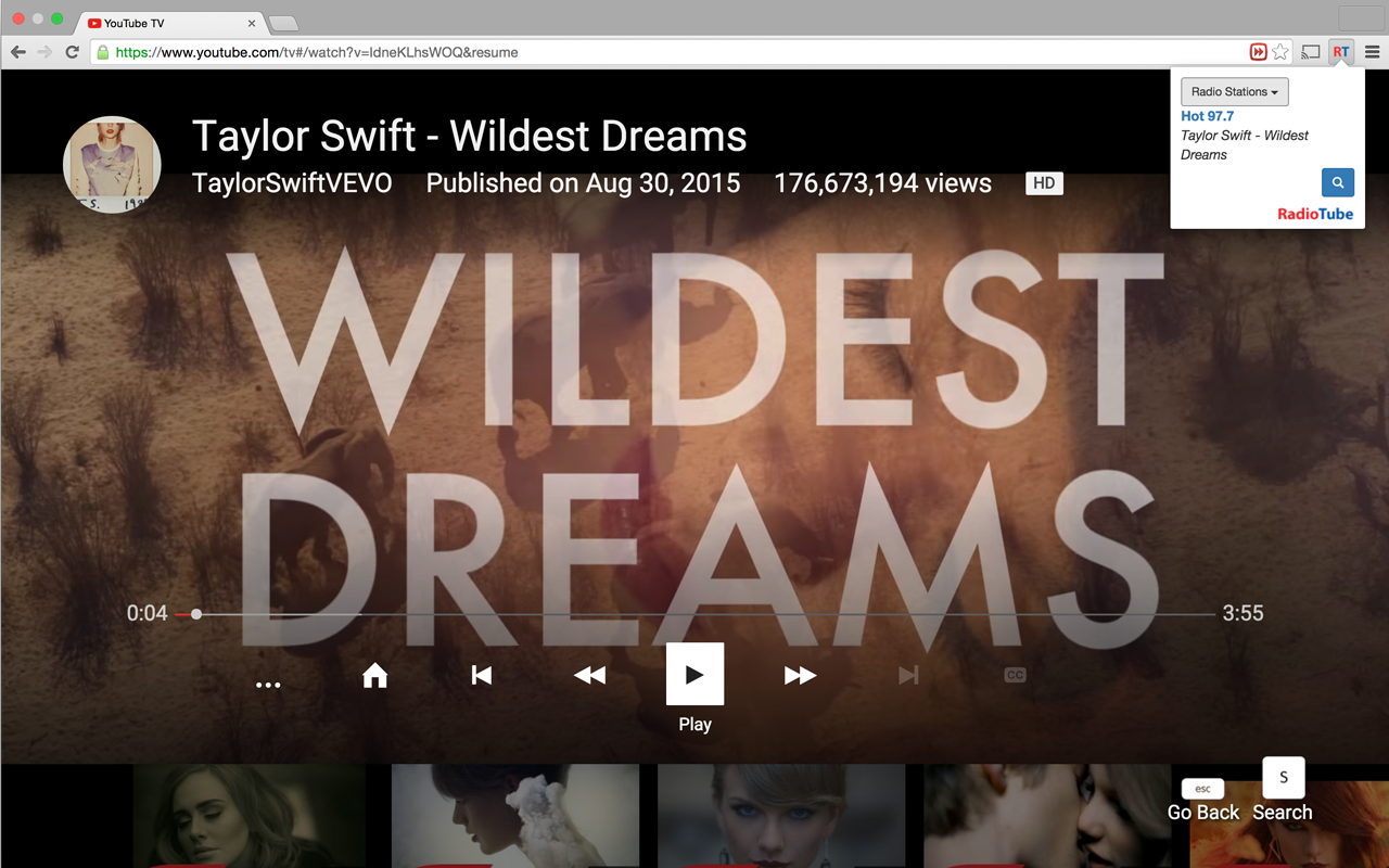 RadioTube - watch Radio songs on YouTube™截图2