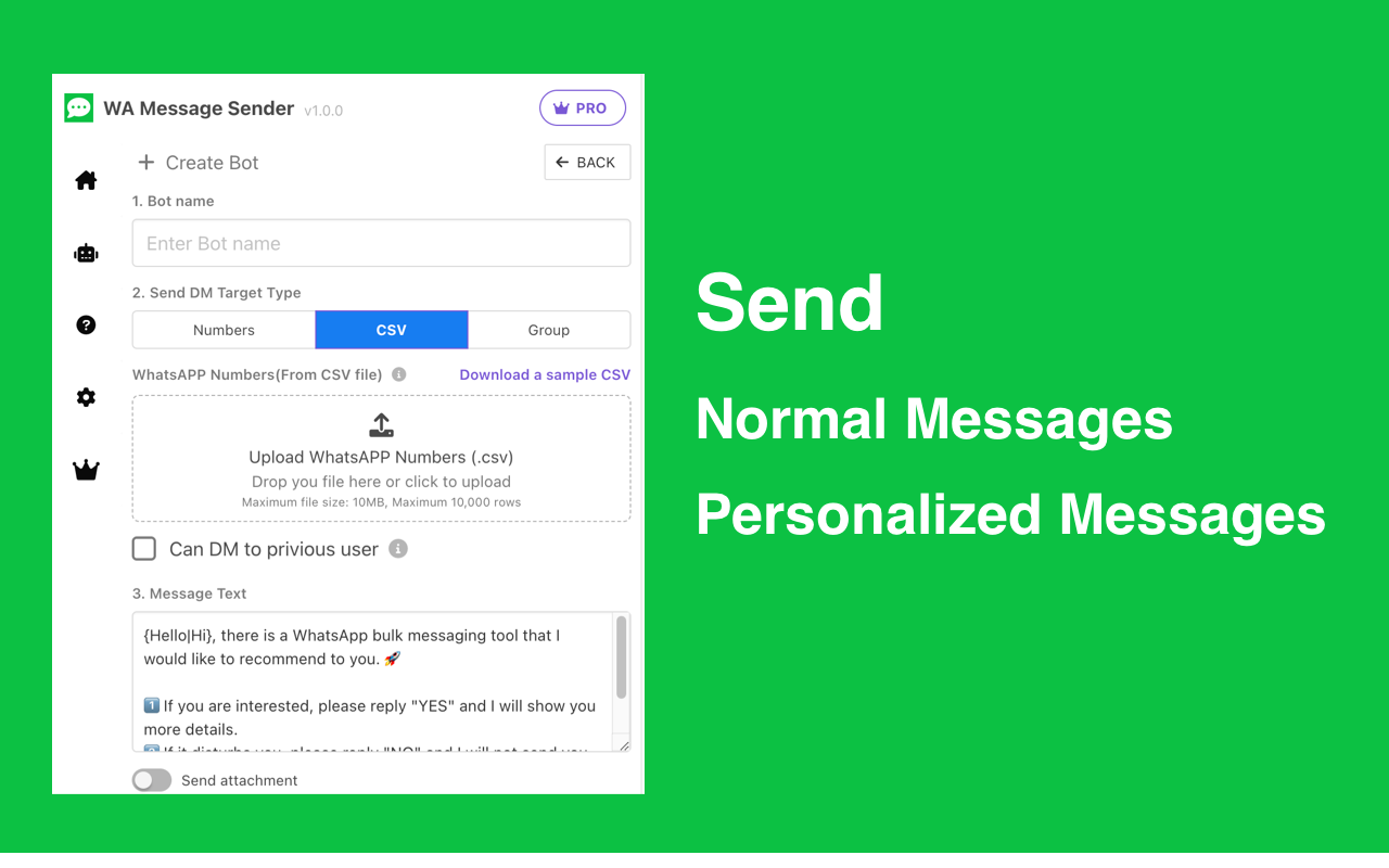 WA 消息发送器 - WhatsApp Web 发送器截图1