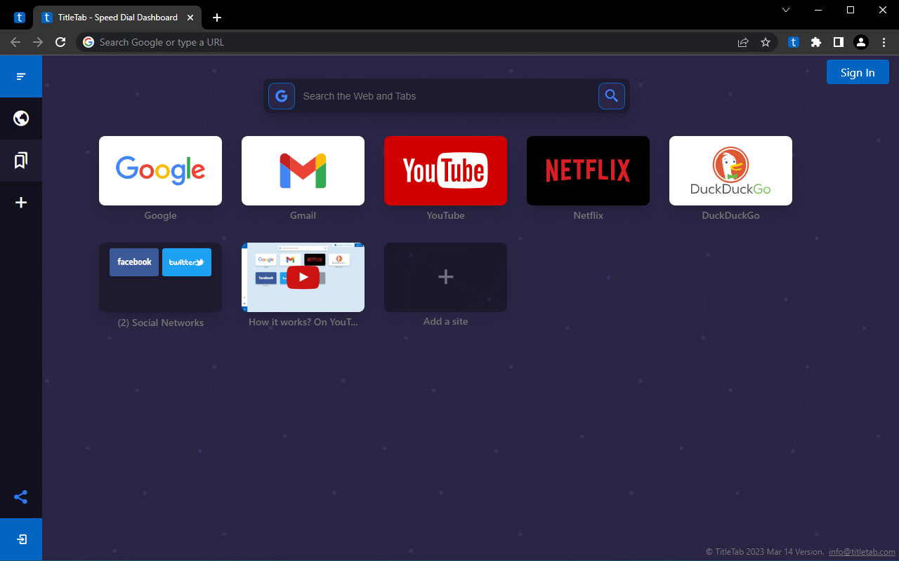TitleTab - Speed Dial Dashboard截图1
