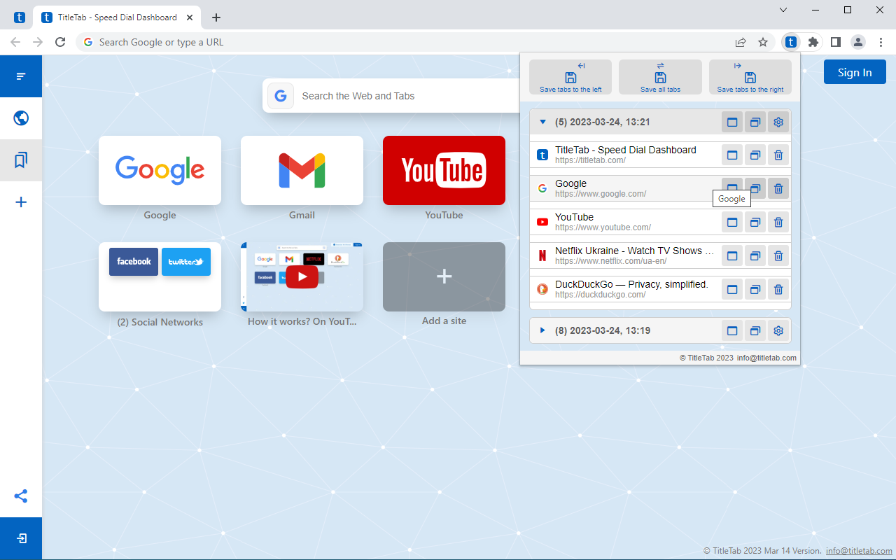 TitleTab - Speed Dial Dashboard截图4
