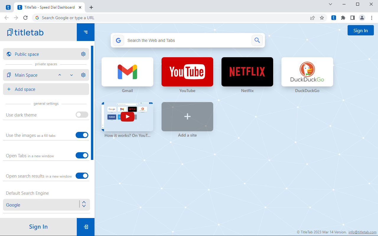 TitleTab - Speed Dial Dashboard截图5