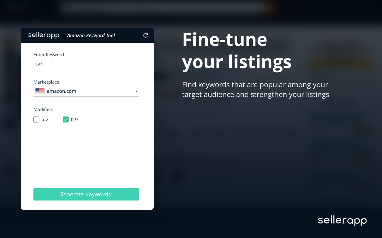 Amazon Keyword Tool for free : SellerApp截图1