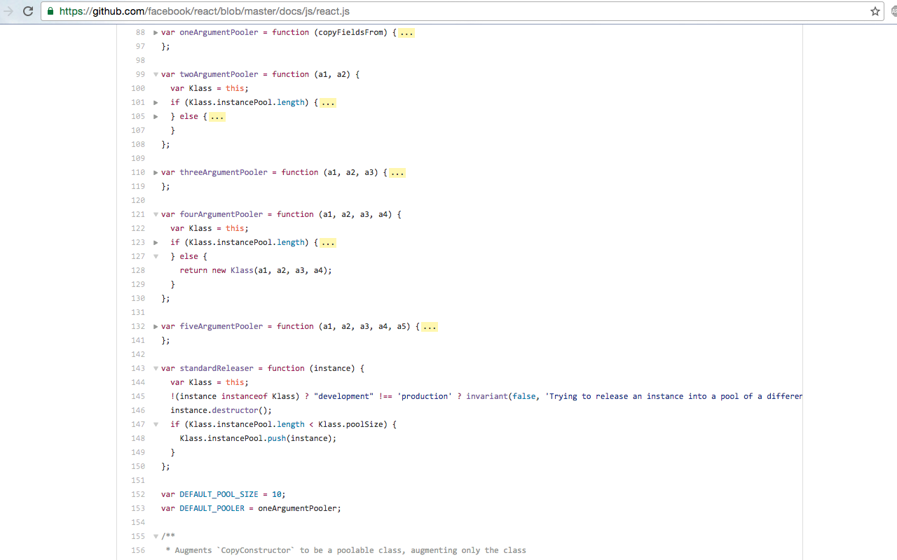 GitHub Code Folding截图2