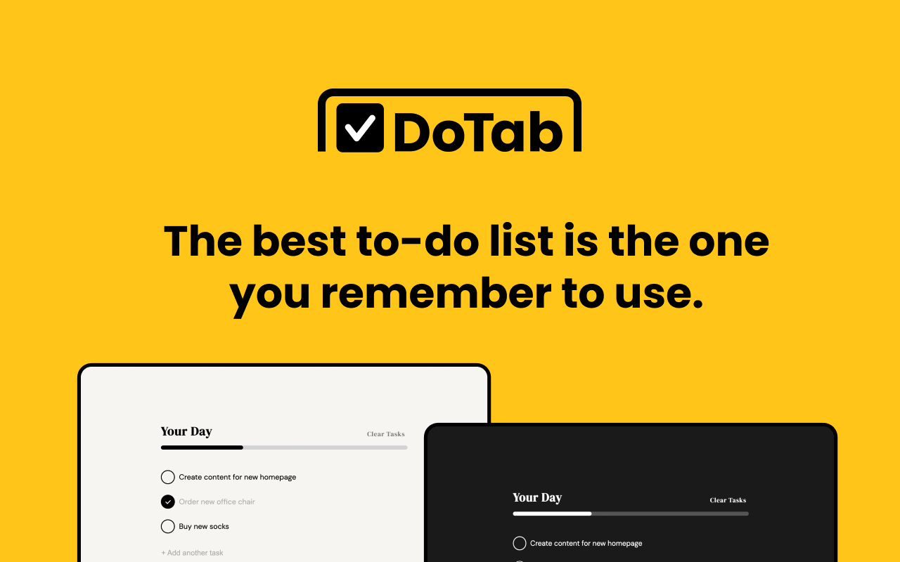 DoTab: The Minimalist New Tab To-Do List截图2