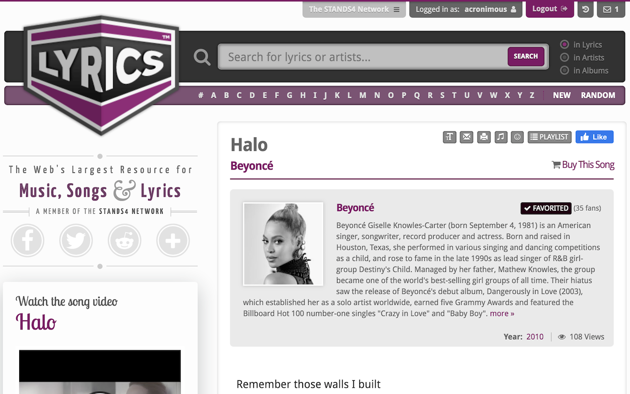 Lyrics.com截图1
