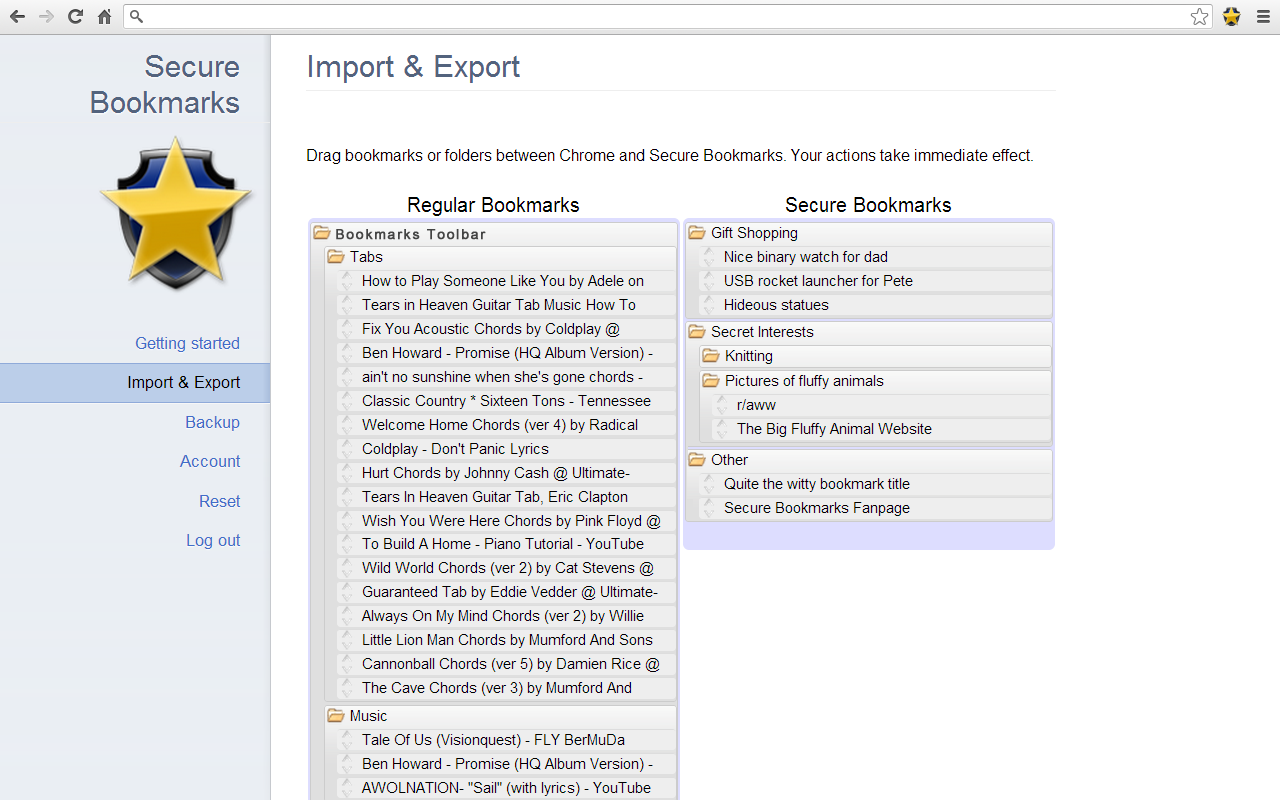 Secure Bookmarks截图1