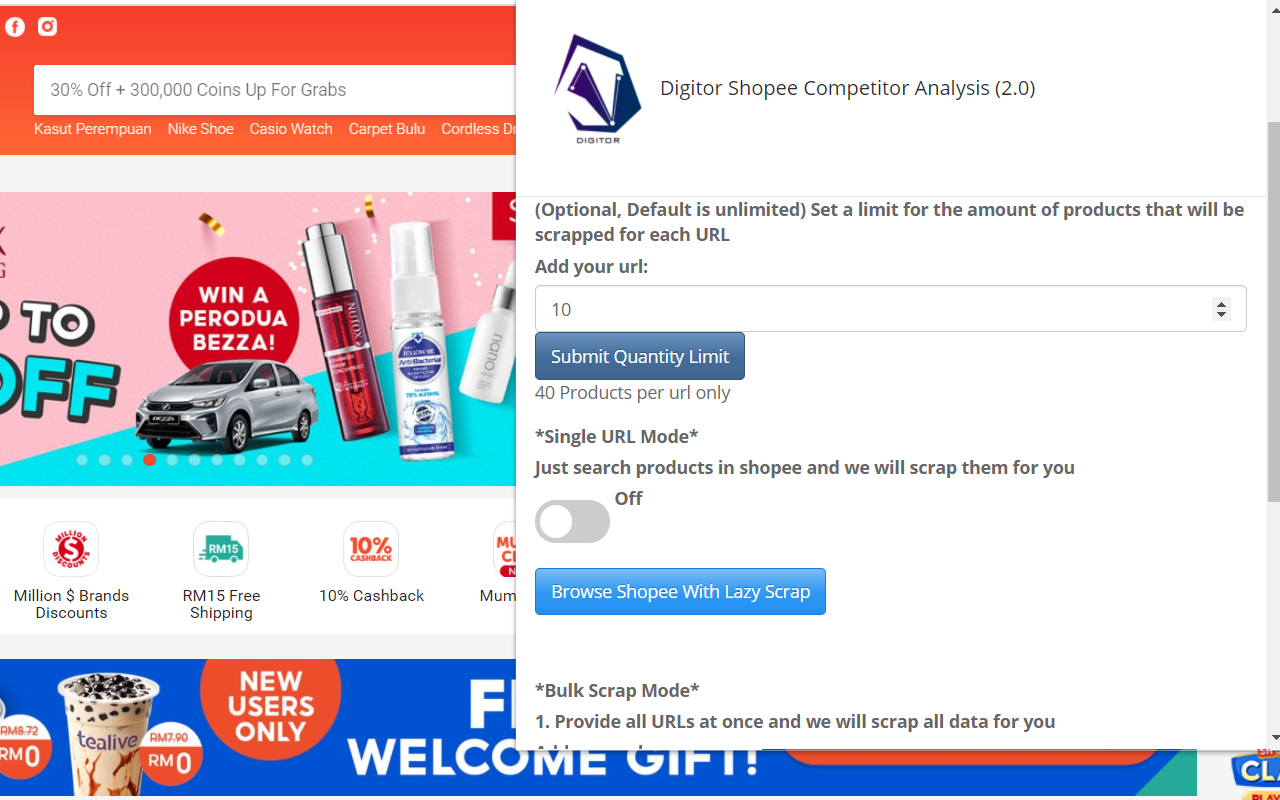Digitor Shopee Competitor Analysis截图2