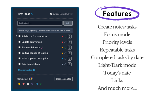 Tiny Tasks: a modern to-do list app截图3