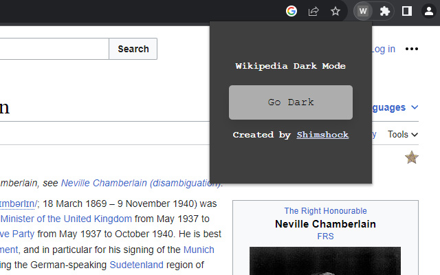 Wikipedia Dark Mode截图1