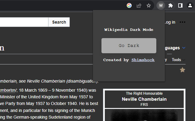 Wikipedia Dark Mode截图2
