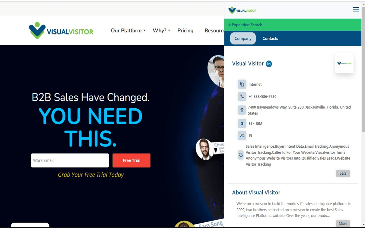 Visual Visitor - Easily find B2B contact info截图1