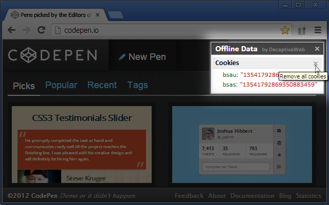 Examine Offline Data (Cookies, HTML5 Storage)截图4