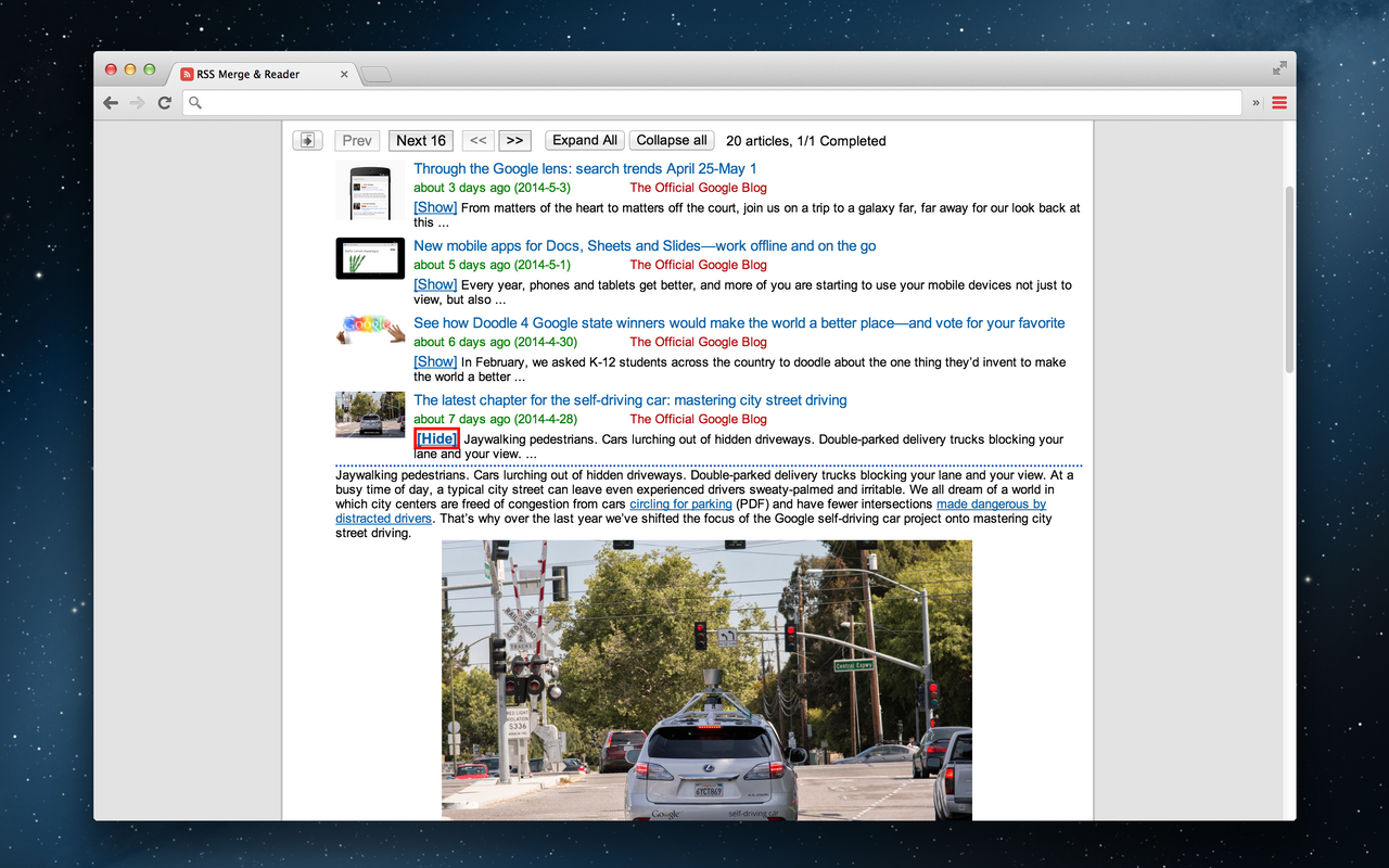 RSS Subscription Extension, Reader截图1