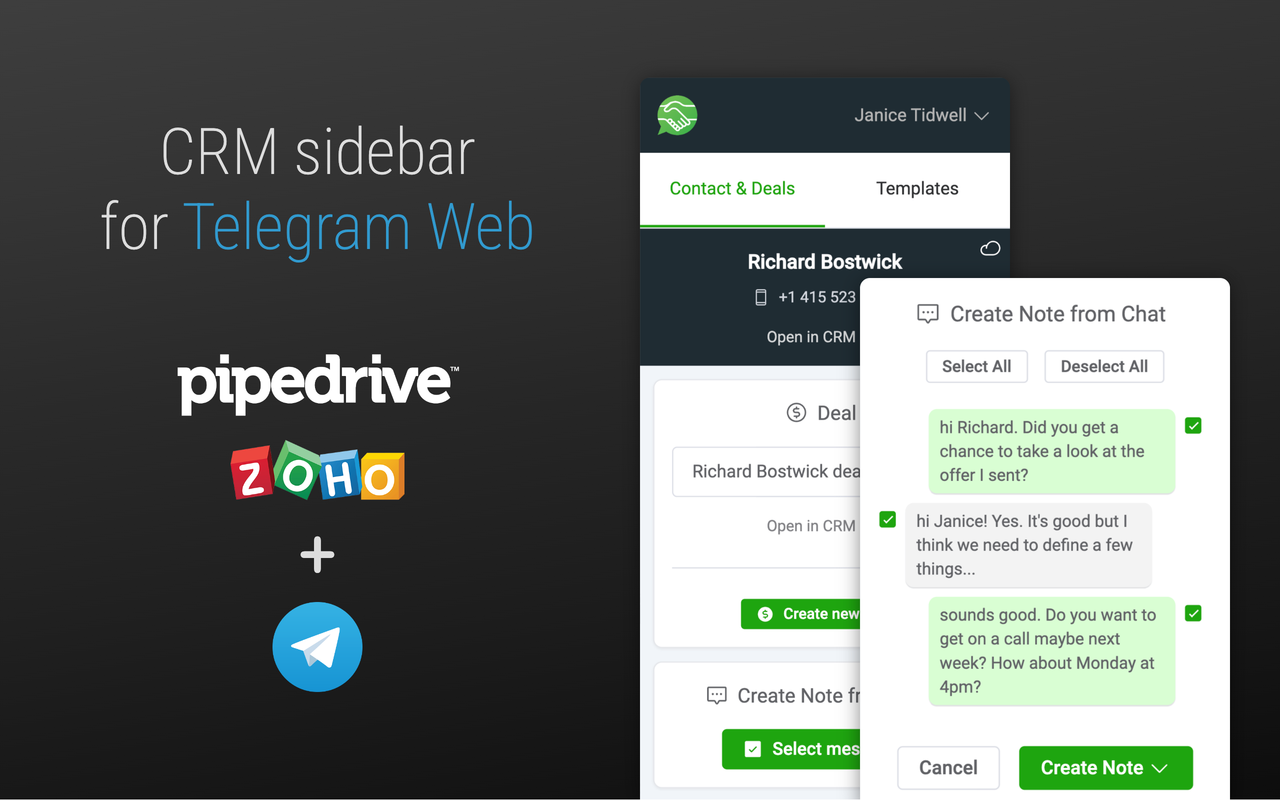 Pipechat for Telegram Web截图2