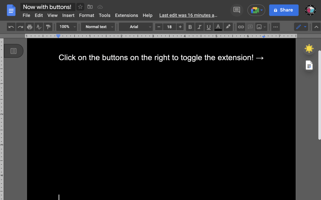 Google Docs Dark Mode截图3
