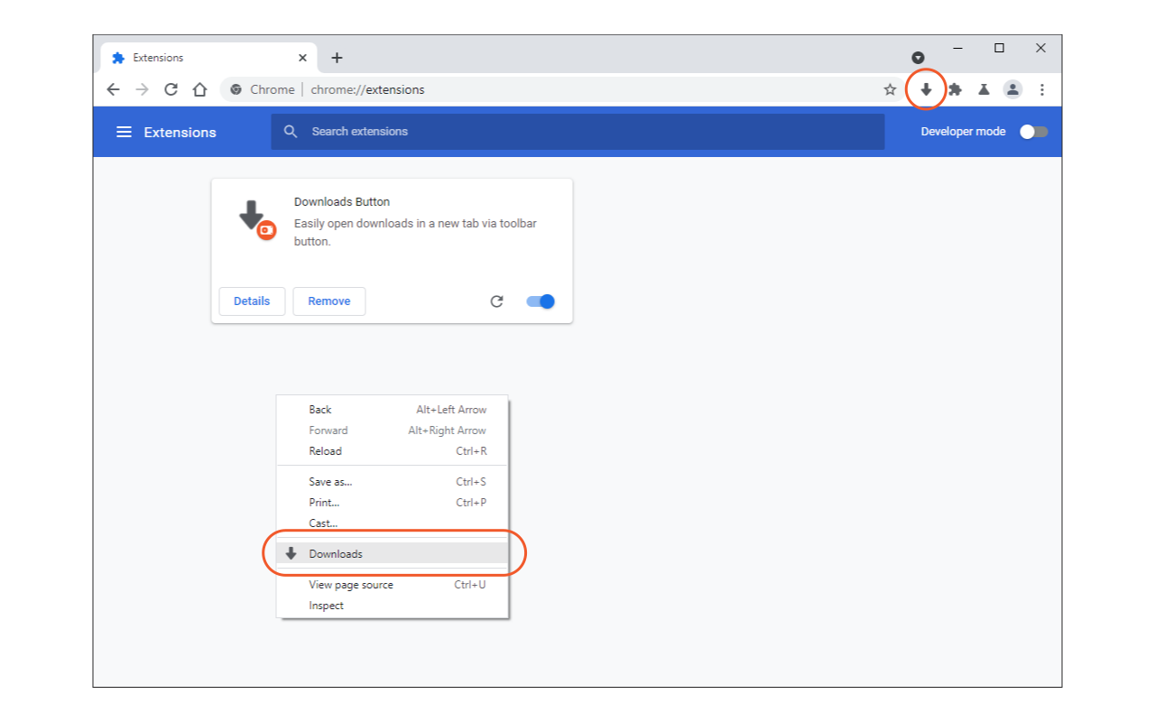 Downloads Button截图1