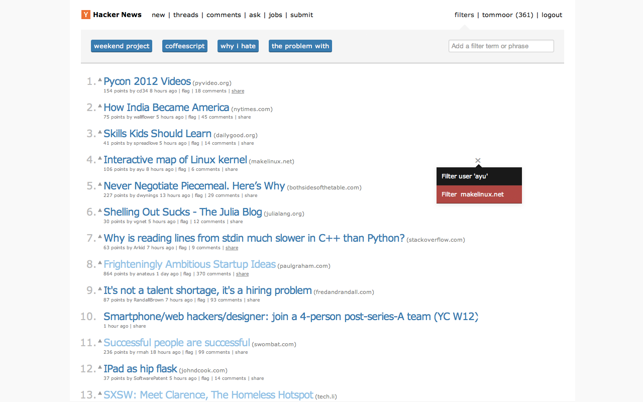 HackerNew截图2