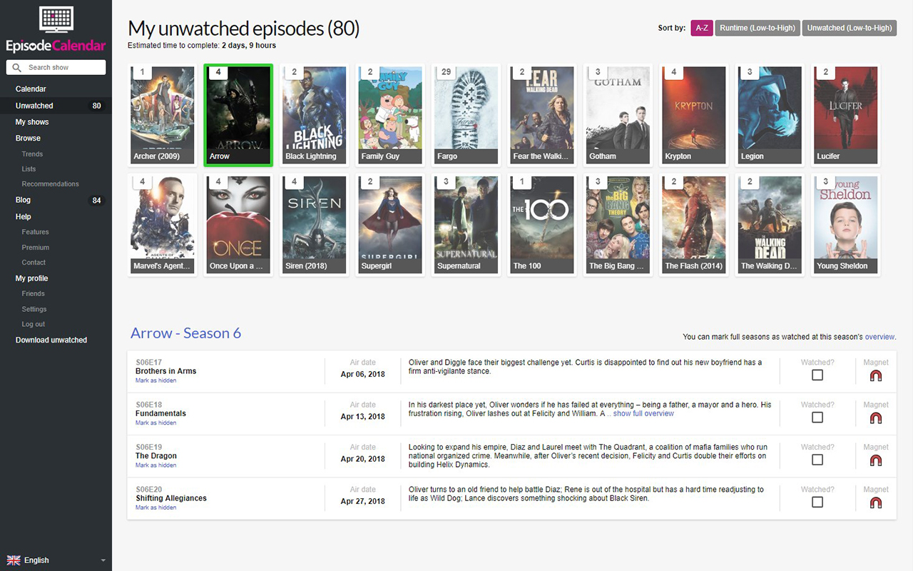 Torrent Links for Episode Calendar截图1