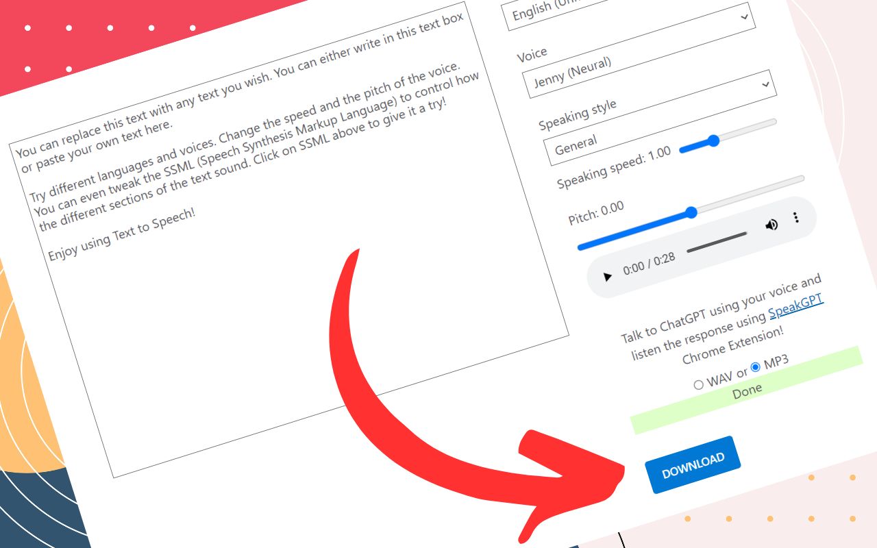 AudioTTS - Simple Text to Speech Downloader截图3
