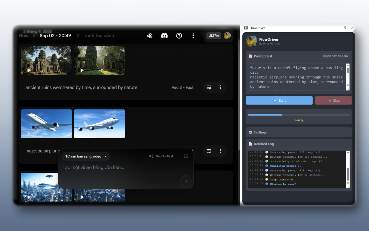 Auto Flow - Automation for VEO AI截图1