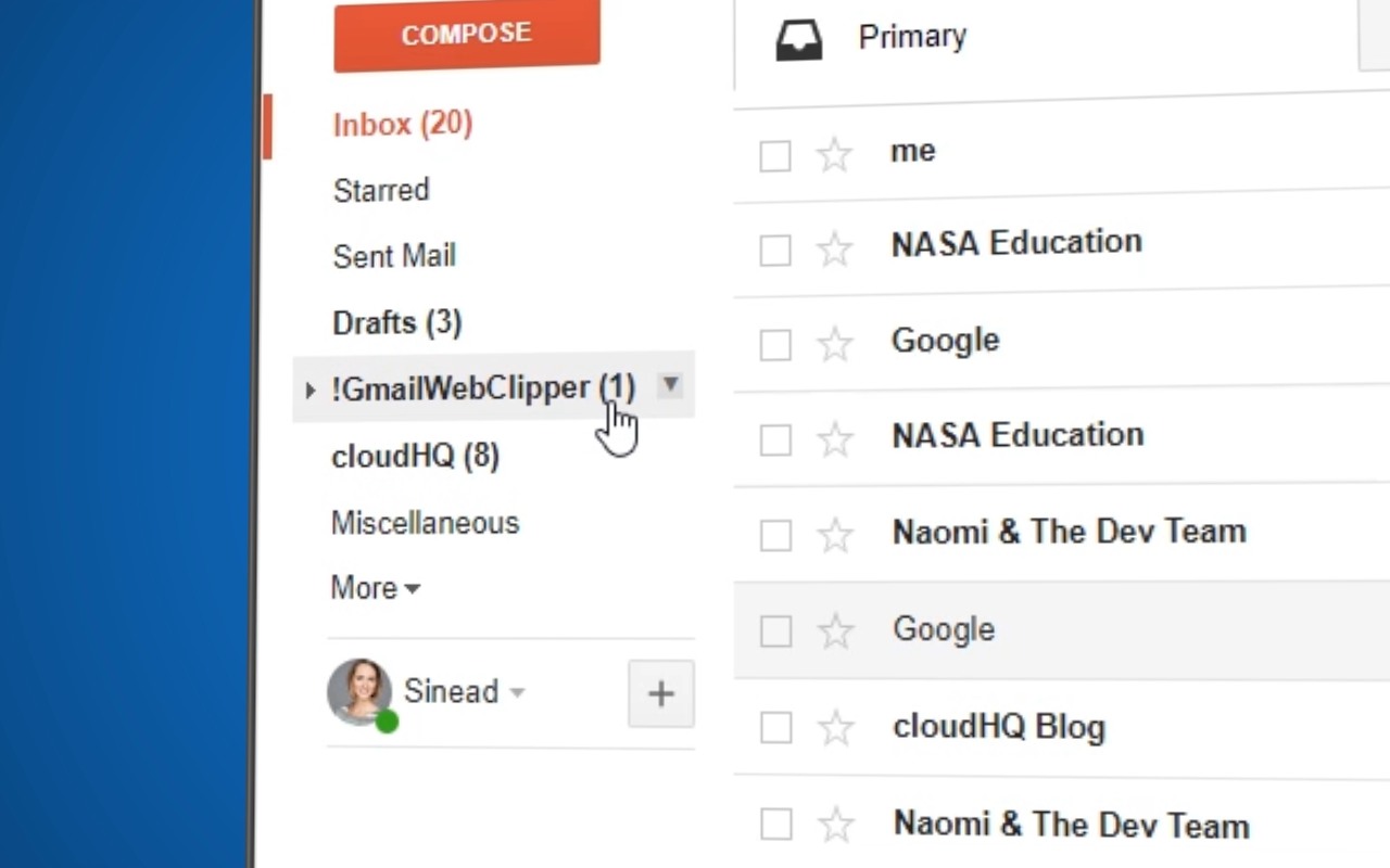 Gmail Web Clipper by cloudHQ截图2