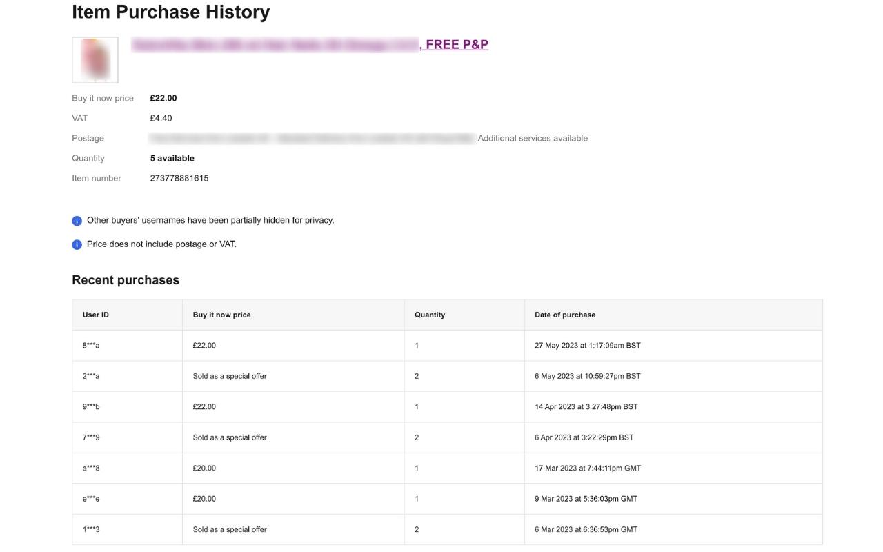 eBay Sold History Button - See Item Purchase History截图2