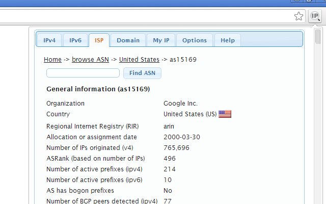 IP Address and Domain Information截图1