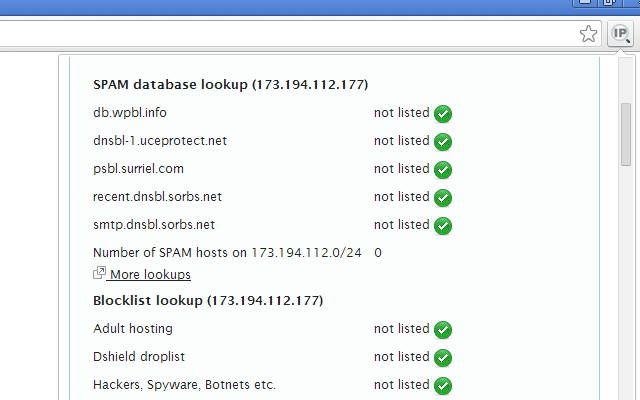 IP Address and Domain Information截图2