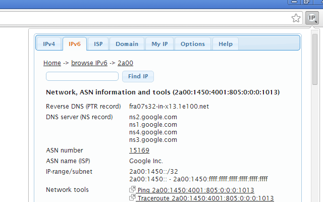 IP Address and Domain Information截图4
