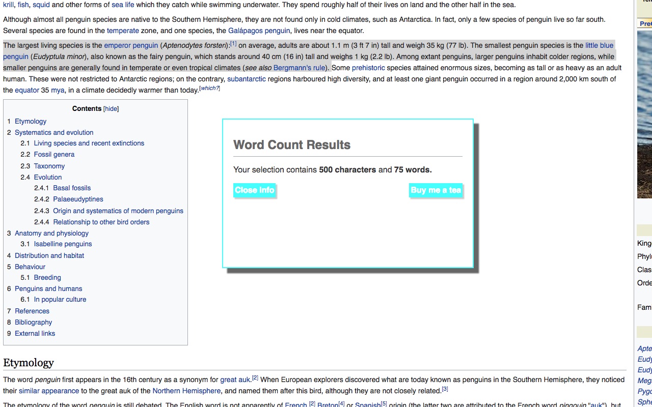 Word Counter Extension截图1