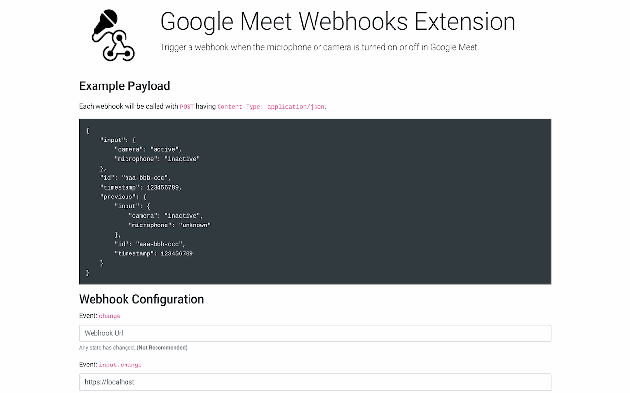 Google Meet Webhooks截图1