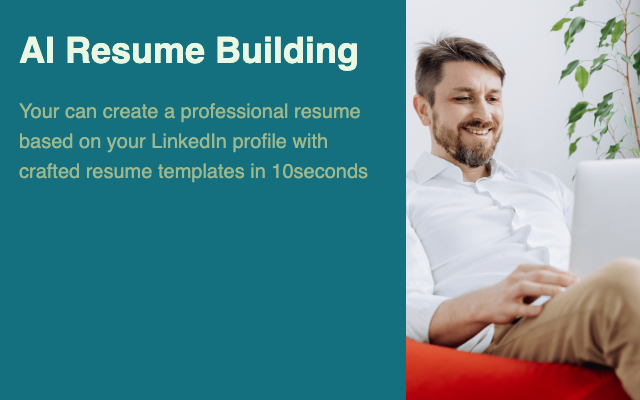 LinkedIn™ 人工智能简历生成器 - LinkedRadar截图1