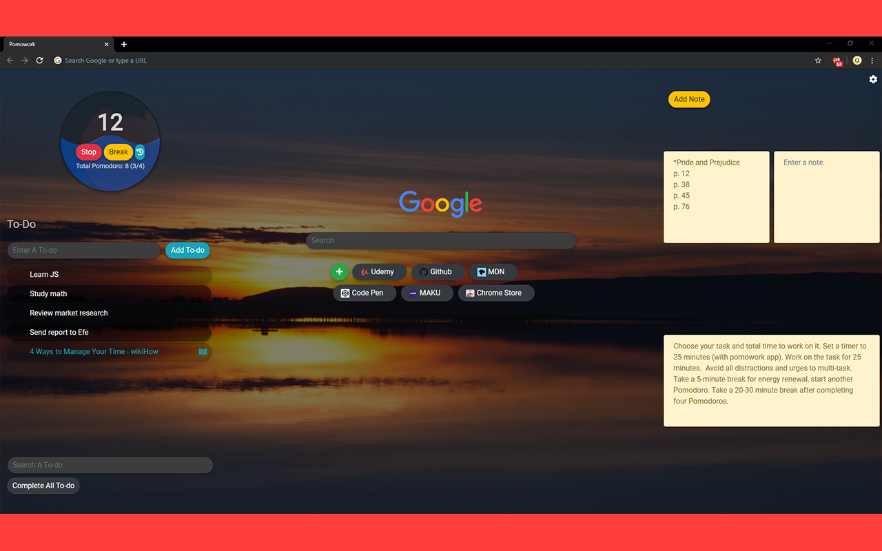 Pomowork - Pomodoro® and Todo Assistant截图3