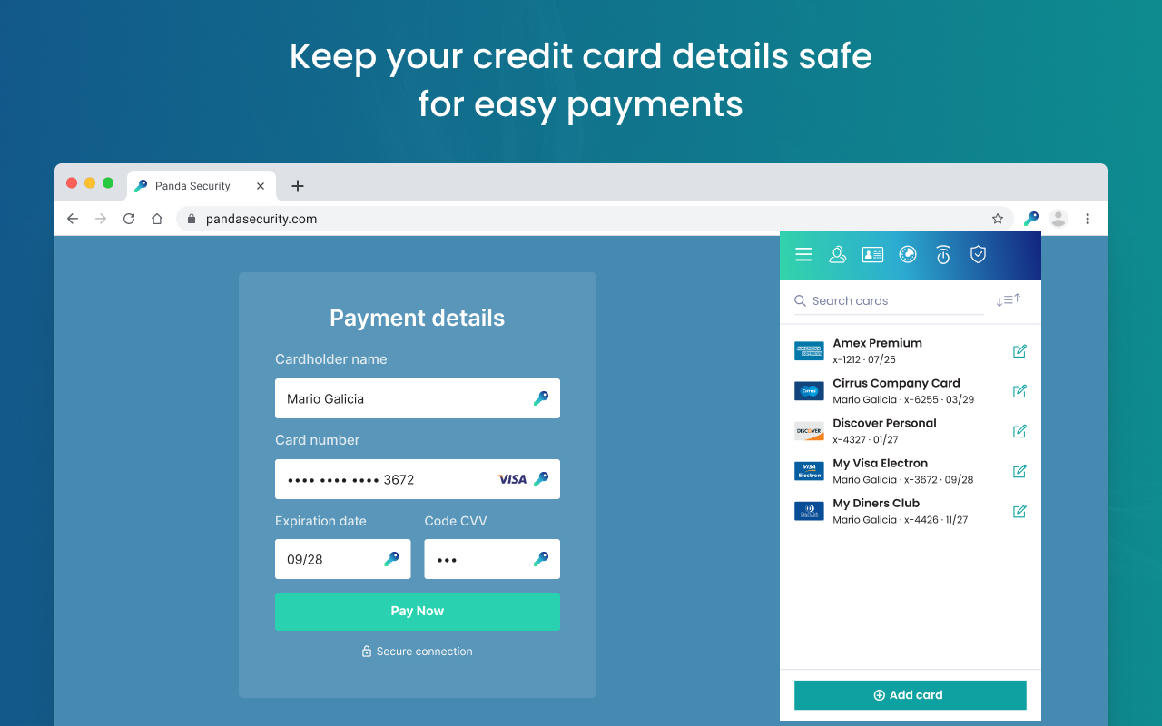 Panda Dome Passwords截图1