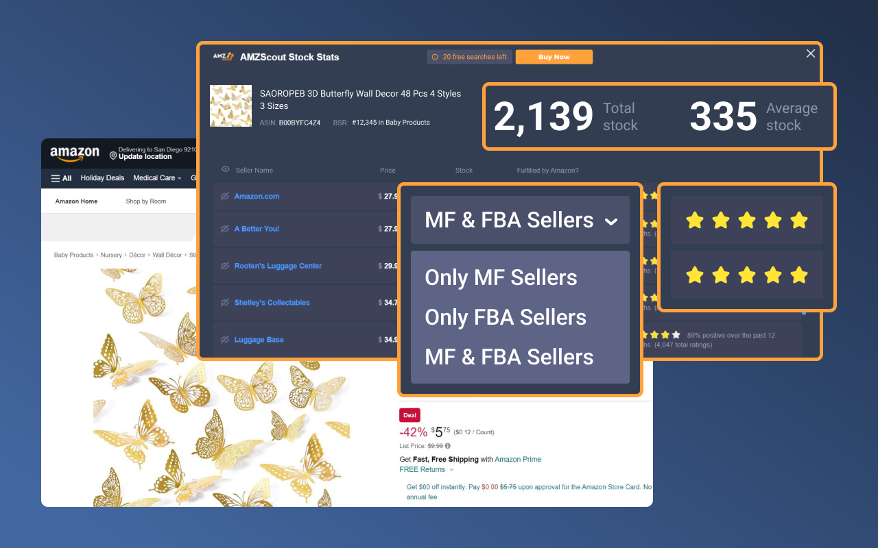 AMZScout Stock Stats截图1