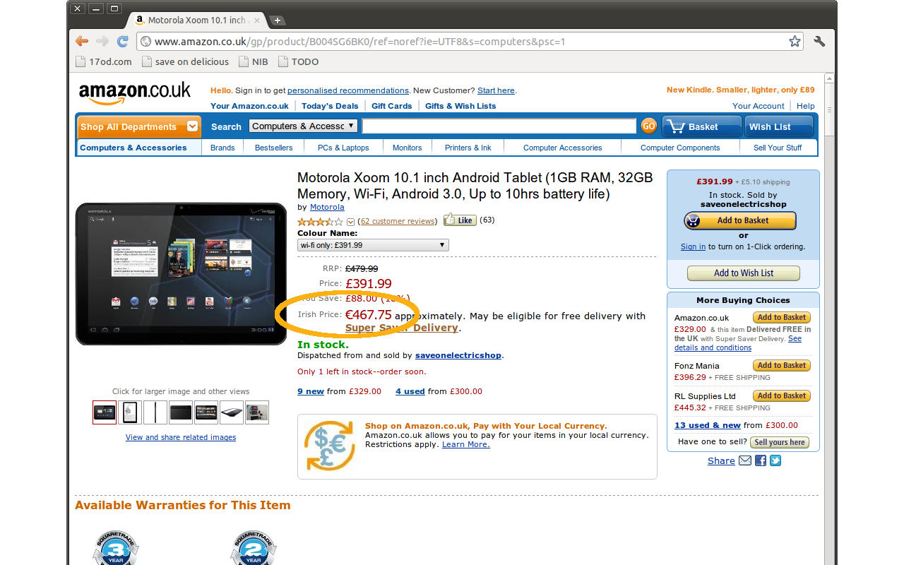 Amazon Prices for Ireland截图1